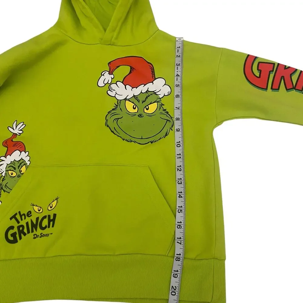 The Grinch Dr Seuss Kids Hoodie Green All Over Print Youth 9-10 Yrs Sweater